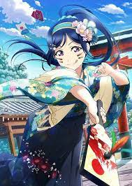 スクフェス 松浦果南 ur お正月編枠なし ラブライブ イラスト 初詣 イラスト スクフェス