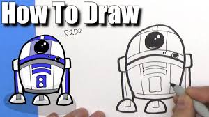 How To Draw Cute Cartoon R2d2 Droid Easy Chibi Step By Step Kawaii Star Wars Drawings Star Wars Art Drawings Cute Drawings