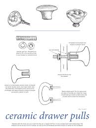 New ceramic cabinet, drawer, or furniture pull with mounting hardware included. Pottery Illustrated Ceramic Drawer Pulls Ceramic Arts Network