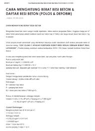 Check spelling or type a new query. Top Pdf Cara Menghitung Berat Besi Pdf 123dok Com