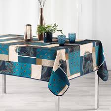 nappe rectangulaire l240 cm geopan bleue linge de table linge de table nappe linge