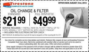If you bring your vehicle in, expect to wait between 15 and 45 minutes for an oil change. Printable Oil Change Firestone Coupon For August 2013 Oil Change Free Printable Coupons Printable Coupons
