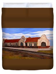 Tucumcari Train Depot Wood Print by Sheri Keith