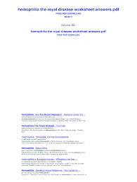 What relation was queen victoria to king george iii? Hemophilia The Royal Disease Answer Key Fill Online Printable Fillable Blank Pdffiller