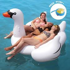Amazon.com has been visited by 1m+ users in the past month 190cm Giant Inflatable Flamingo Swan Pool Float Crazy Sales