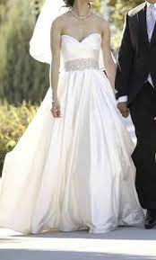 Lazaro 3018 For All Of America S Sweethearts The Full Satin Skirt And Demure Embellished Waist Of Th Lazaro Wedding Dress Wedding Dresses Used Wedding Dresses