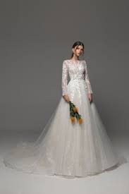 Princess Wedding Dress With Lace Beaded Bodice And Long Sleeves With Full Tulle Skirt Available At Super Bridal Dresses Perfect Wedding Dress Wedding Dresses