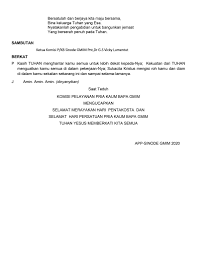 More images for doa syafaat ibadah kaum bapa » Tata Ibadah Hari Persatuan Pria Kaum Bapa Gereja Masehi Injili Di Minahasa Jumat 5 Juni 2020 Dodoku Gmim