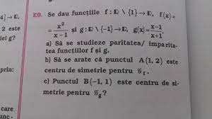 Pentru a putea fi pus in aplicare, el trebuie sa fie clar si usor de urmat, să propună obiective concrete si măsurabile, care sa fie ulterior revizuite periodic. Putin Ajutor Va Rog Exercitiul De Mai Jos Cu Paritatea Si Imparitatea Functiilor Puncte Ca Centre Brainly Ro