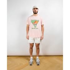 Casa tennis stripe silk shorts. Casablanca Tennis Club Icon Screen Printed T Shirt Oallery