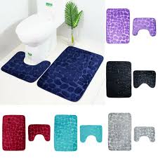 The cuddly warmth between our toes when stepping out of the shower. 2pcs Set Bathroom Toilet Mat Non Slip Extra Mat Suction Grip With Rubber Backing Bath Mats Bath Mats Aliexpress