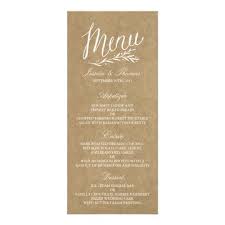 Elegante Kraftpapier Hochzeits Menu Vorlagen Menukarte Zazzle De Hochzeitsmenu Vorlage Ideen Fur Die Hochzeit Kraftpapier