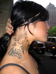 Kat Von D Girl Neck Tattoos Neck Tattoos Women Neck Tattoo