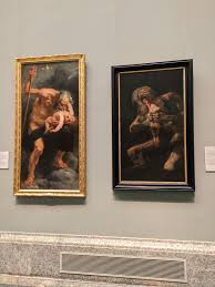 Cronos ate his newborn sons after a prophecy warned that a future child would overthrow him. A Photo Taken By Me Of The Paintings Saturn Devouring His Son By Rubens Left And Goya Right These Paintings Have Never Been Together Before Arthistory