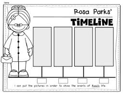 Rosa Parks Timeline For Kindergarten First By Class Of Kinders Teachers Pay Teachers In 2020 First Grade Social Studies Study History