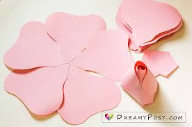 Use the thinnest printable paper you can find. How To Make Giant Rose From Printer Paper Free Template Dreamyposy Com