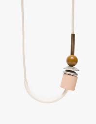 Maslo Jewelry Chock A Block Pink Off White Ceramic Jewelry Geometric Jewelry Porcelain Jewelry