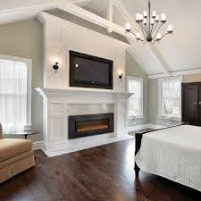 Electric Fireplace Insert I D Fall Over Dead If I Ever Was Able To Put A Fireplace In My Bedr Bedroom Fireplace Linear Fireplace Wall Mount Electric Fireplace