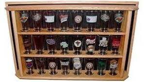 Free delivery and returns on ebay plus items for plus members. Beer Pint Glass Display Case 24 Place Custom Colors Glass Display Case Glass Display Shelves Modern Rustic Furniture