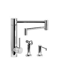 04749805 stainless steel kitchen faucet. Antique Pewter Waterstone 3710 18 Ap Hunley Single Handle Kitchen Faucet With18 Inch Articulated Spout And Pull Out Spray Touch On Kitchen Sink Faucets Kitchen Fixtures Kalingauniversity Ac In