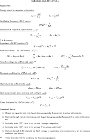 List Of Physics 232 Handouts