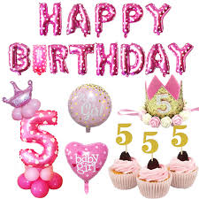 Chicinlife Boy Girl 5 Years Old Birthday Balloon Happy Birthday Balloons Birthday Hat Kids 5th Birthday Party Decoration Party Diy Decorations Aliexpress