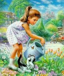 Martine Embellit Son Jardin En 2020 Illustration Photo Photo Dessin Illustrations