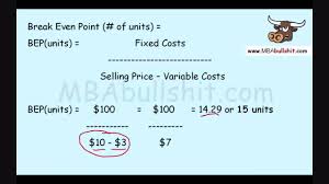 break even point formula examples brandongaille com