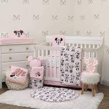 Amazon Com Disney Minnie Mouse 6 Piece Nursery Crib Bedding Set Baby