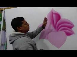 خلطة جديدة لرسم الورد والمناظر على الحوائط Flowers Rose Art