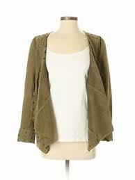 Details About Bagatelle Women Green Leather Jacket Med