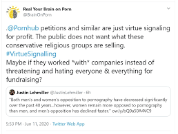 RealYourBrainOnPorn (@BrainOnPorn) tweets taara ṣe atilẹyin ile-iṣẹ ere  onihoho, paapaa Pornhub - Ọpọlọ Rẹ Lori Ere onihoho