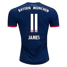 Welcome to shop soccer kits : Tainky New Season Bayern Munich Away James 11 2017 2018 Soccer Jersey For Men Color Blue Size S Buy Online In Dominica At Dominica Desertcart Com Productid 64021483