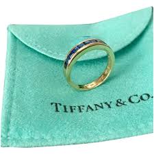 Check spelling or type a new query. Tiffany Co Blue Sapphire Band Channel Set Square Cut 18k Yellow Ann Tiques And Fine Jewelry Ruby Lane