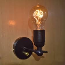 Industrial Retro Exposed Edison Bulb Style Wall Sconce Wall Light Black Beautifulhalo Com