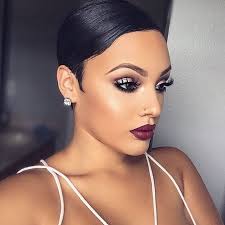 Mean Slick Back Viva Glam Kay Thecutlife Stunner Shorthair Beauty Short Slicked Back Hair Short Hair Styles Gatsby Hair