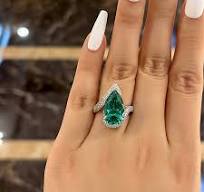 Paraiba Tourmaline Pear Cut Twisted Band Sterling Silver Engagement Ring