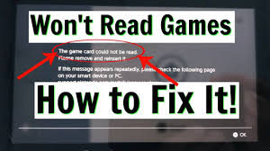 Nintendo Switch Wont Read Games Youtube