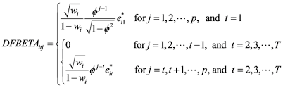 In other words, if you delete the i_th observation and refit the model. Influential Observations In Stochastic Model Of Divisia Index Numbers With Ar 1 Errors