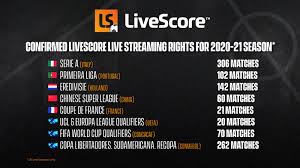 The fastest live score website on the internet. Livescore Announces Expanded Rights For Its 2020 21 Free To Air Football Service After Achieving Half A Million Viewers Since June Digital Sport