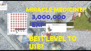 ragnarok online ph best level to use miracle medicine