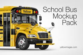 Bus Mockup Pack In Handpicked Sets Of Vehicles On Yellow Images Creative Store