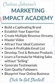 Chalene Johnson S Marketing Impact Academy For Online Businesses Marketing Impact Academy Marketing Impact Online Business Marketing