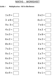 Multiplication math worksheet for grade 3. Multiplication Fill In The Blanks Class 1 Maths Worksheet Multiplication Worksheets Math Multiplication Worksheets Mental Maths Worksheets