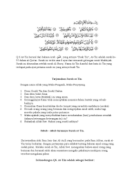Dan apa penjelasan tentang makkiyah ini, terus pengertian makkiyah itu sendiri apa sih, nah mungkin untuk orang yang baru belajar islam… Kandungan Surat Attin Pdf