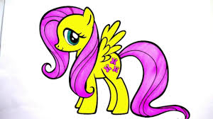 Pilih bahan yang anda suka. Cara Menggambar Dan Mewarnai My Little Ponny Fluttershy Untuk Anak Anak Youtube