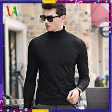 Pakaian ini kali pertama dibuat untuk orang yang tinggal di negara yang. Baju Kaos Turtleneck Turtle Neck Pria Lengan Panjang Longsleeve Kaos Pria Kerah Tinggi Shopee Indonesia