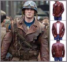 Captain America Steve Rogers Brown Jacket Top Celebs Jackets Brown Jacket Captain America Brown Leather Jacket