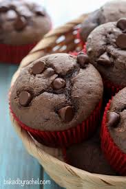 Moist Double Chocolate Muffin Recipe From Bakedbyrachel Chocolate Muffin Recipe Desserts Double Chocolate Muffins