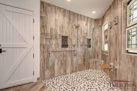 This belongs to one of the amazing walks in tiled shower ideas which is suitable for any bathroom. Walk In Shower Ideas Custom Island Installation In Houston